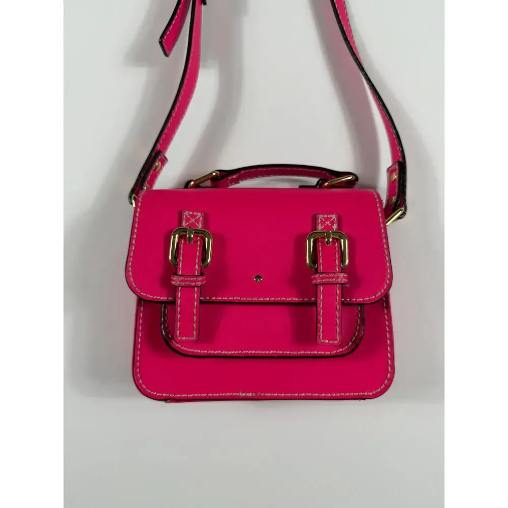 Kate Spade New York x GapKids Pink Leather Satchel Crossbody Purse Girls